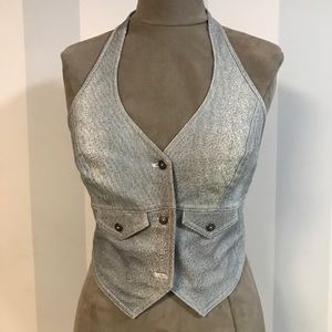 Shirley of Hollywood Halter Top/Vest Corseted Back